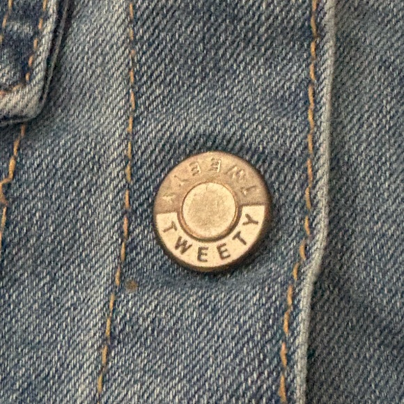 Looney Tunes Tweety “That’s All Folks!” Denim Jacket Size L (10/12) - Picture 7 of 9